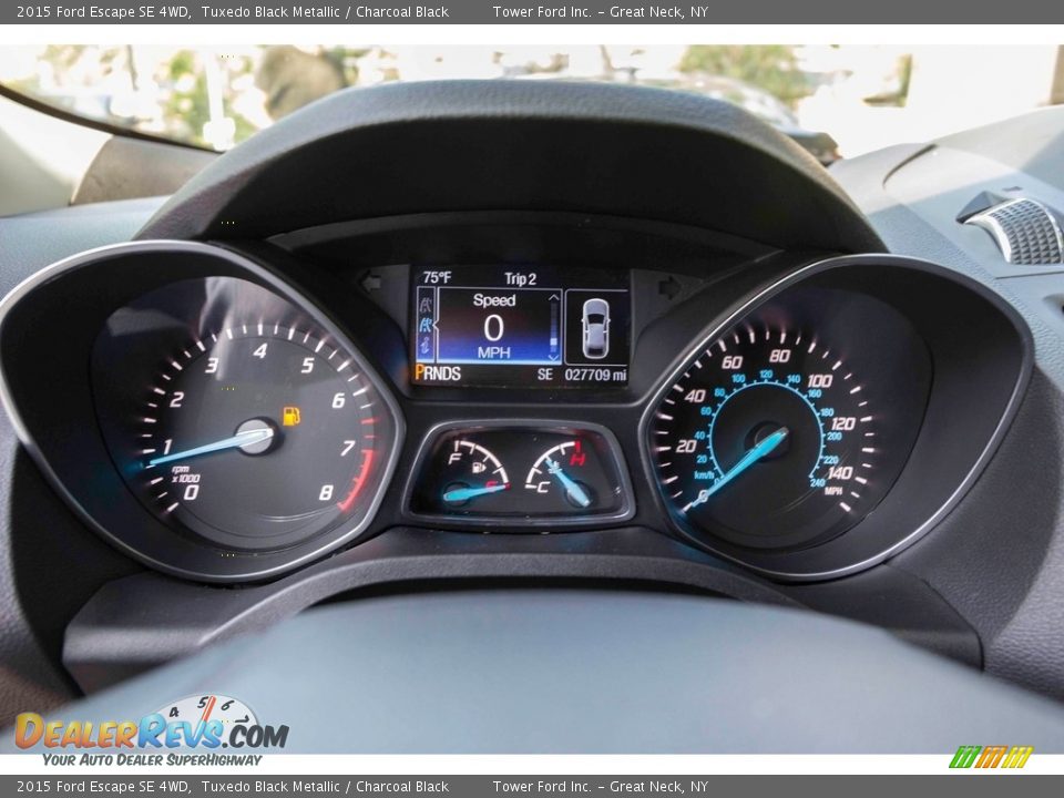 2015 Ford Escape SE 4WD Tuxedo Black Metallic / Charcoal Black Photo #28