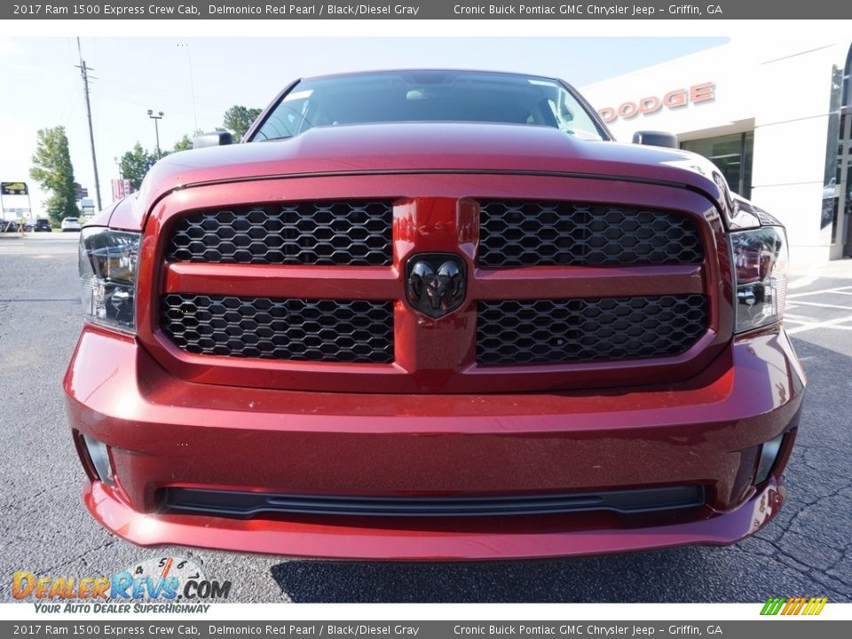 2017 Ram 1500 Express Crew Cab Delmonico Red Pearl / Black/Diesel Gray Photo #2