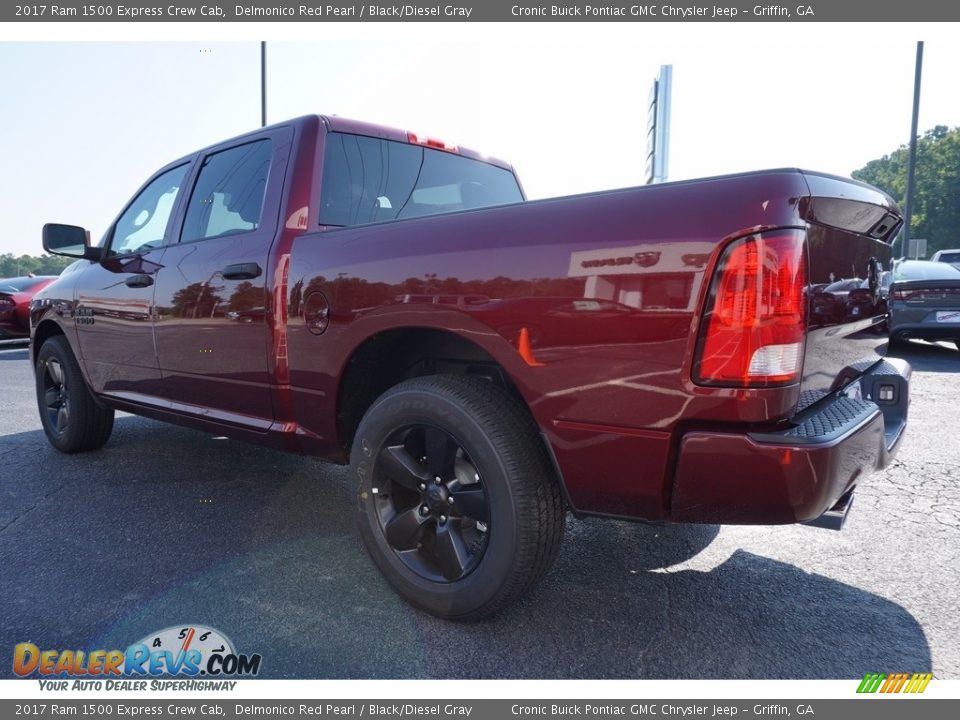 2017 Ram 1500 Express Crew Cab Delmonico Red Pearl / Black/Diesel Gray Photo #5