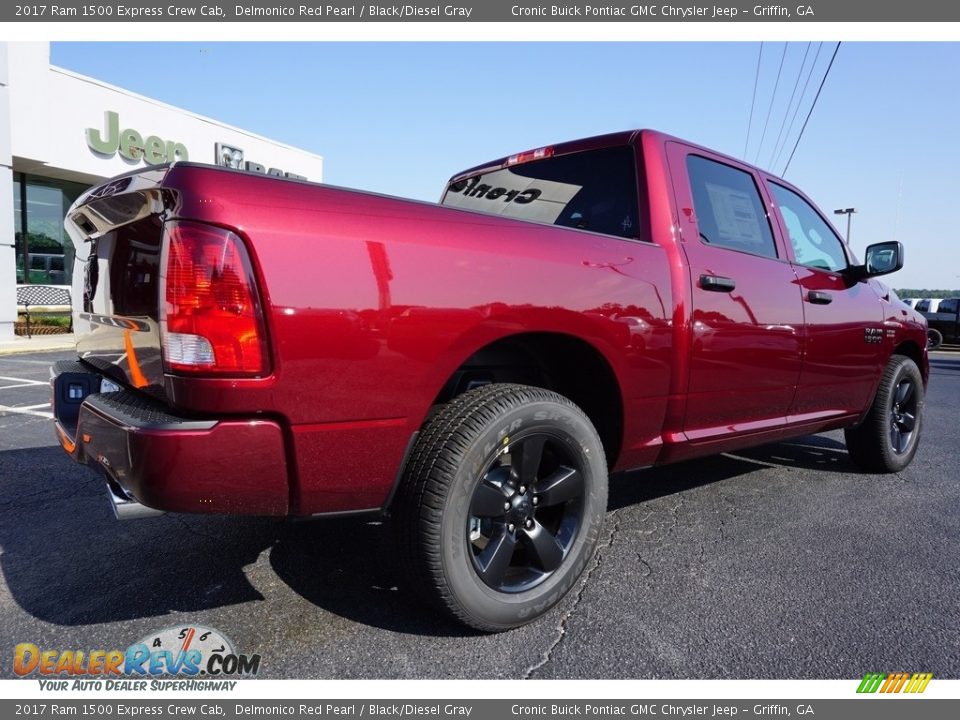 2017 Ram 1500 Express Crew Cab Delmonico Red Pearl / Black/Diesel Gray Photo #7