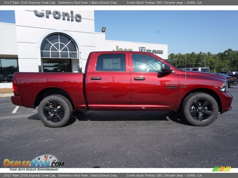 2017 Ram 1500 Express Crew Cab Delmonico Red Pearl / Black/Diesel Gray Photo #8