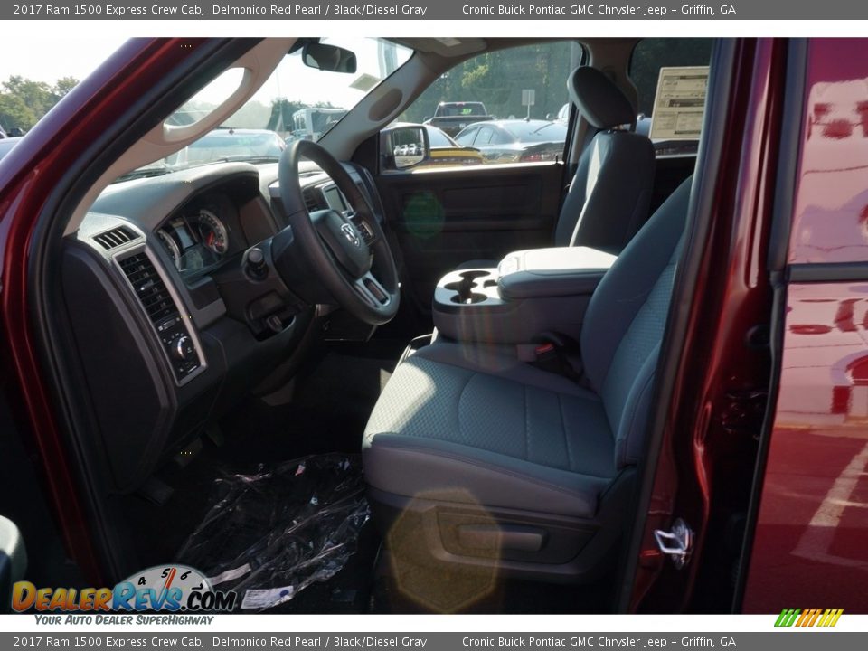 2017 Ram 1500 Express Crew Cab Delmonico Red Pearl / Black/Diesel Gray Photo #9
