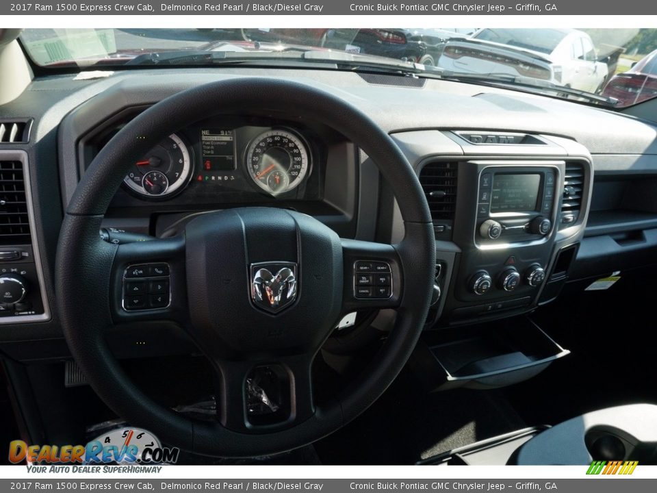 2017 Ram 1500 Express Crew Cab Delmonico Red Pearl / Black/Diesel Gray Photo #10