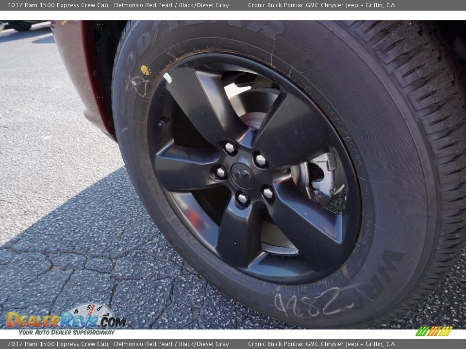 2017 Ram 1500 Express Crew Cab Delmonico Red Pearl / Black/Diesel Gray Photo #11