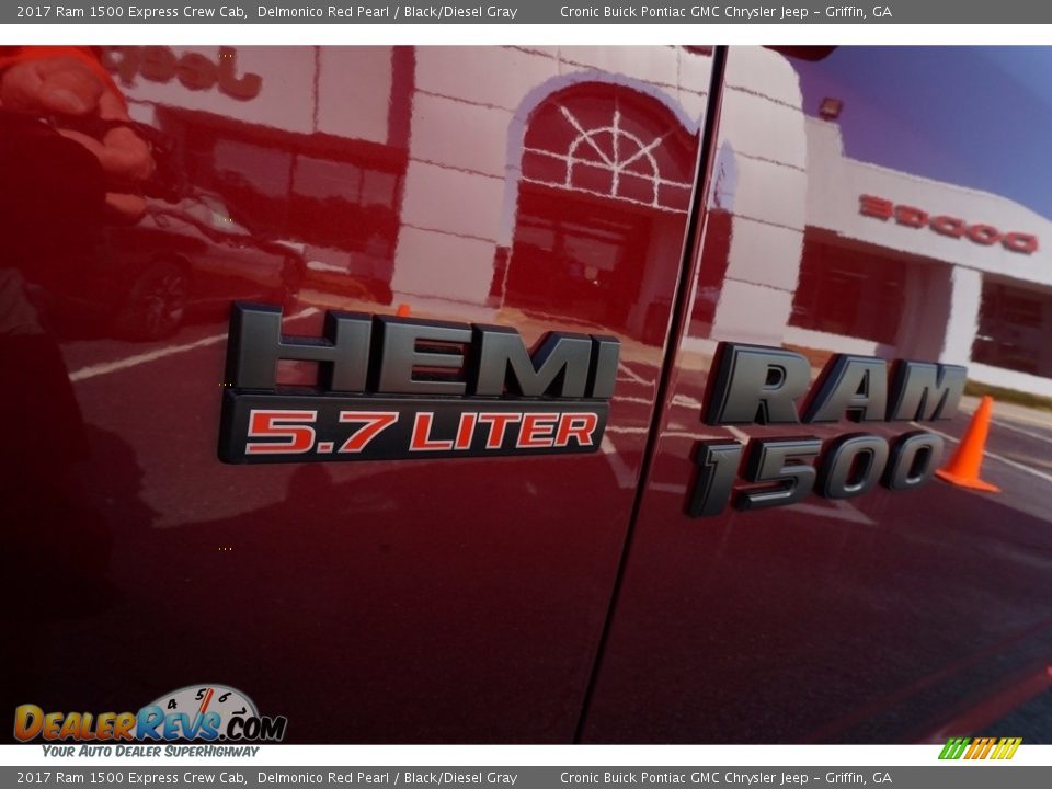 2017 Ram 1500 Express Crew Cab Delmonico Red Pearl / Black/Diesel Gray Photo #12