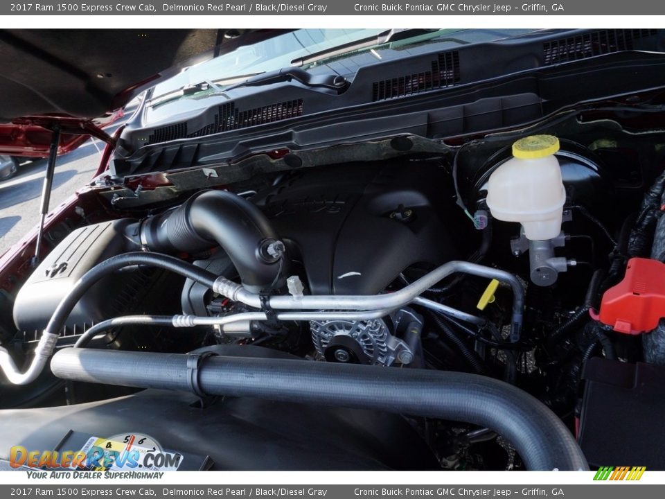 2017 Ram 1500 Express Crew Cab Delmonico Red Pearl / Black/Diesel Gray Photo #13