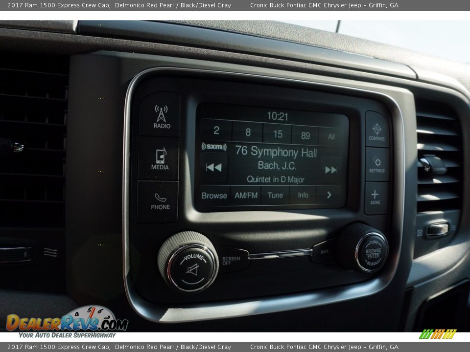 2017 Ram 1500 Express Crew Cab Delmonico Red Pearl / Black/Diesel Gray Photo #14