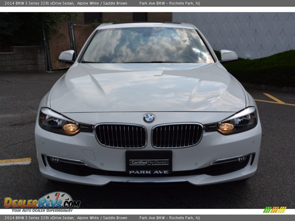 2014 BMW 3 Series 328i xDrive Sedan Alpine White / Saddle Brown Photo #7