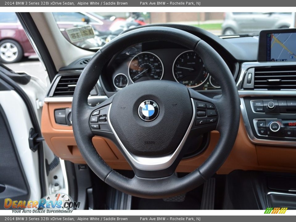 2014 BMW 3 Series 328i xDrive Sedan Alpine White / Saddle Brown Photo #18