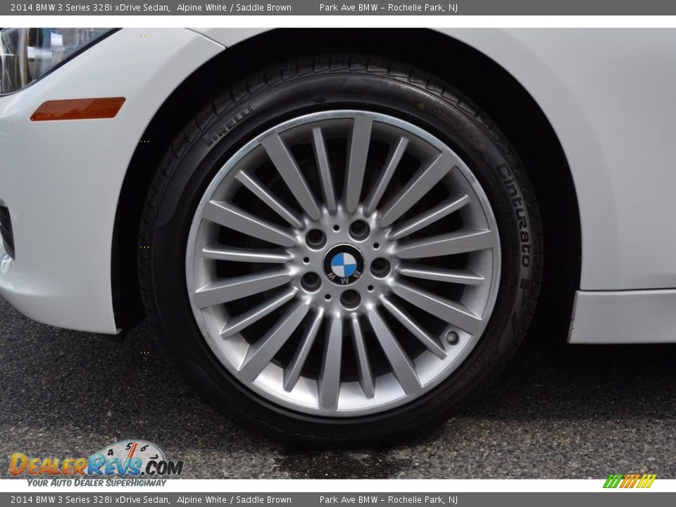 2014 BMW 3 Series 328i xDrive Sedan Alpine White / Saddle Brown Photo #32
