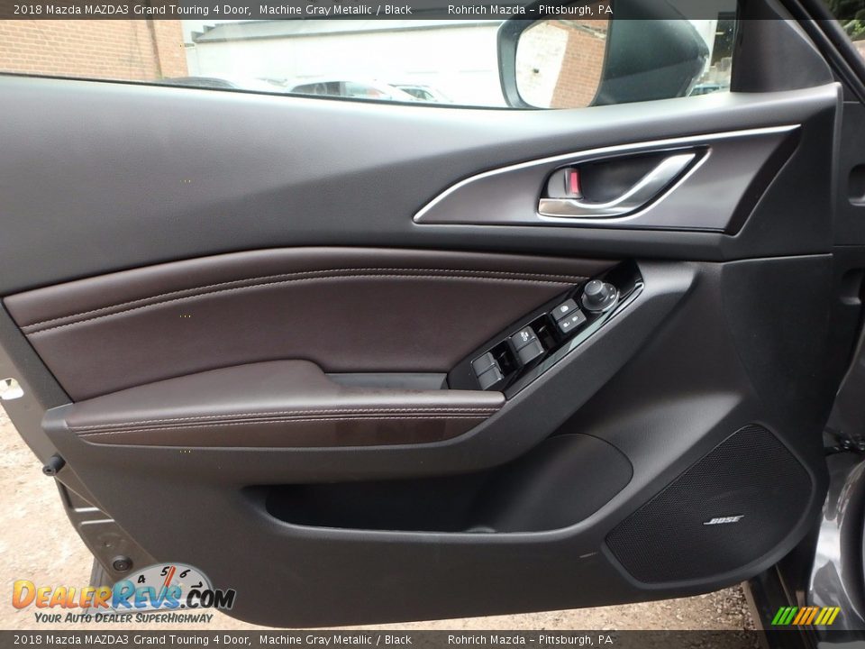 2018 Mazda MAZDA3 Grand Touring 4 Door Machine Gray Metallic / Black Photo #9