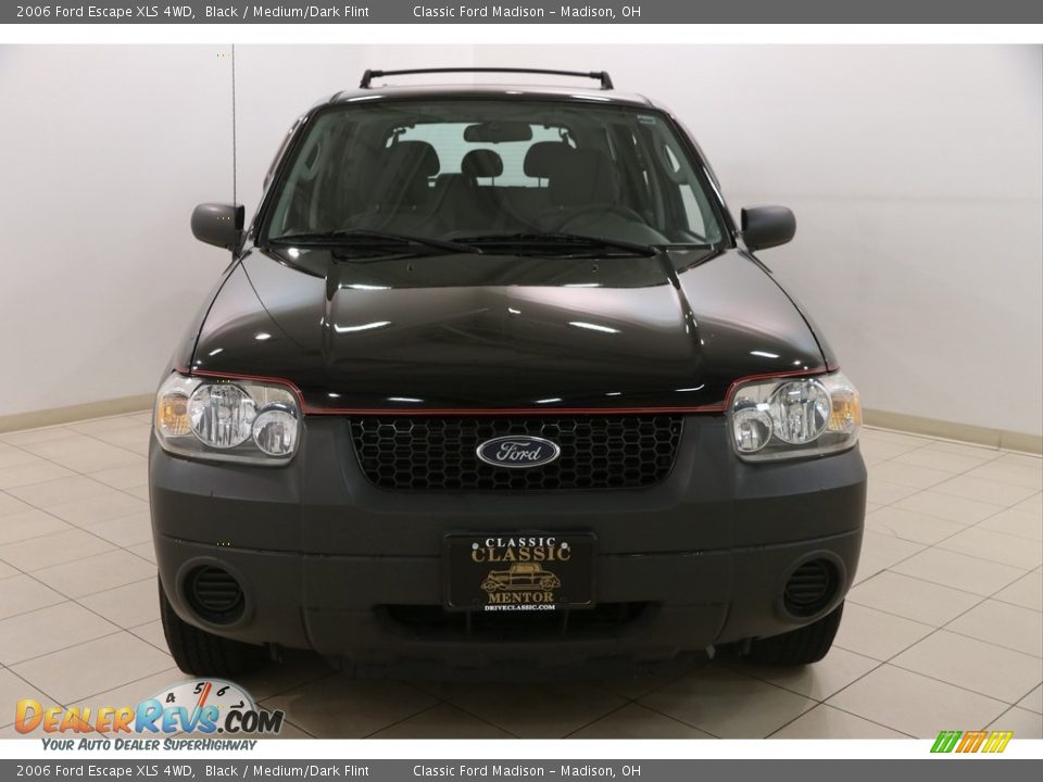 2006 Ford Escape XLS 4WD Black / Medium/Dark Flint Photo #2