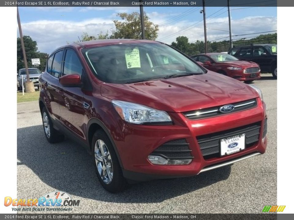 2014 Ford Escape SE 1.6L EcoBoost Ruby Red / Charcoal Black Photo #1