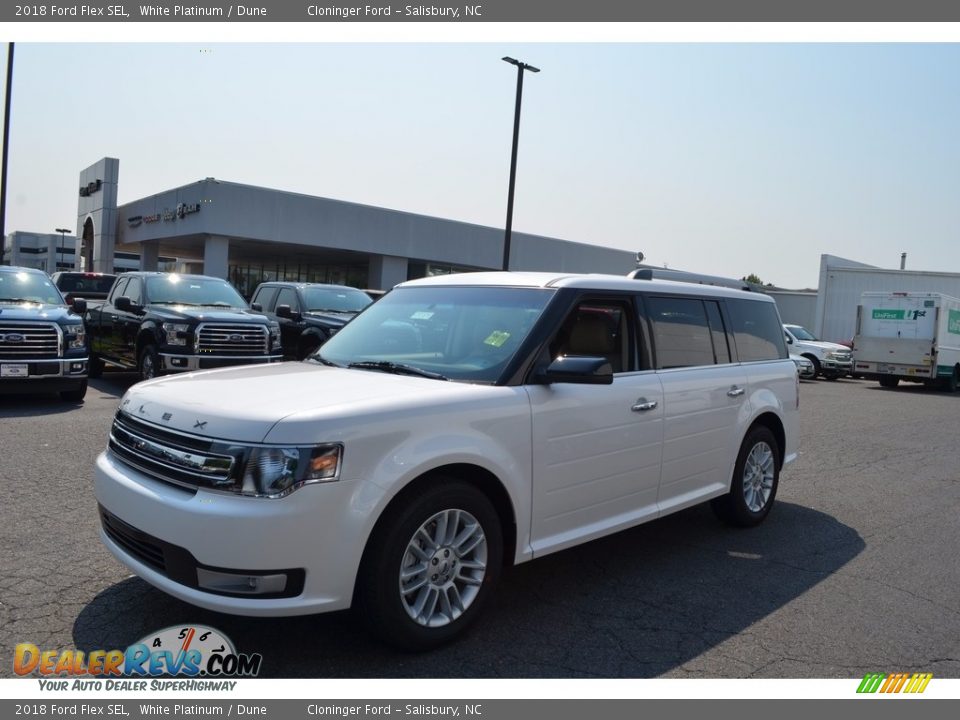 2018 Ford Flex SEL White Platinum / Dune Photo #3