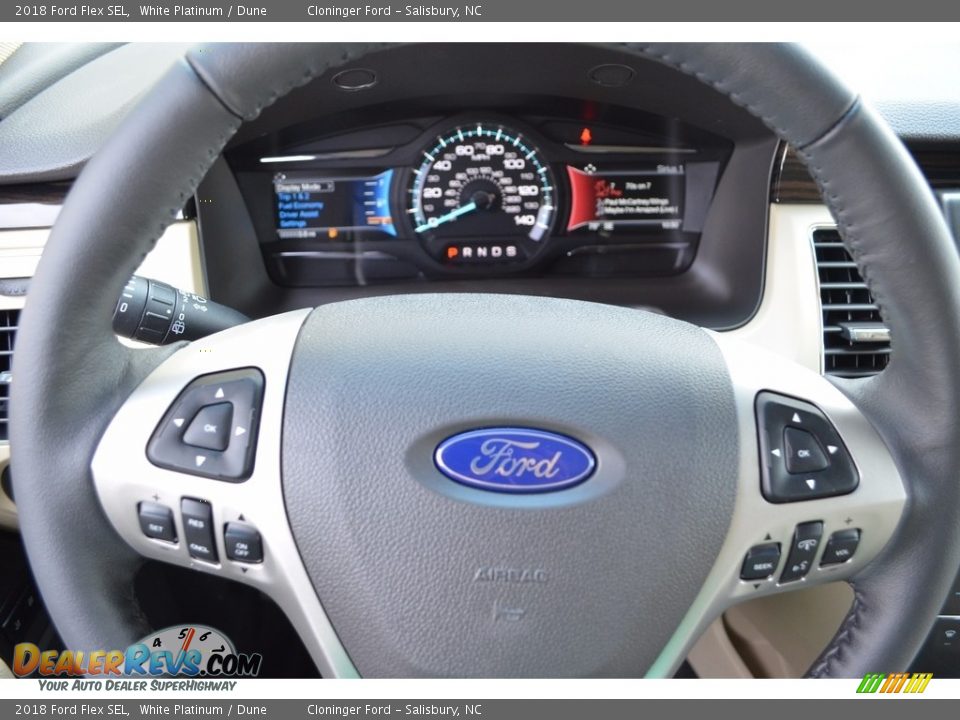 2018 Ford Flex SEL White Platinum / Dune Photo #19