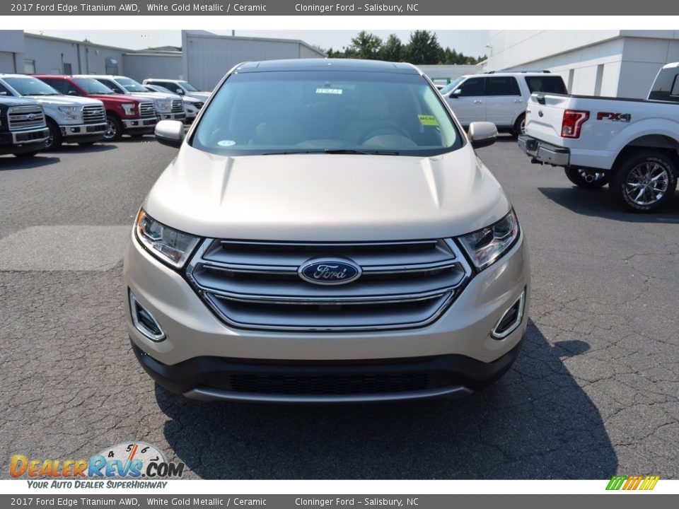 2017 Ford Edge Titanium AWD White Gold Metallic / Ceramic Photo #4