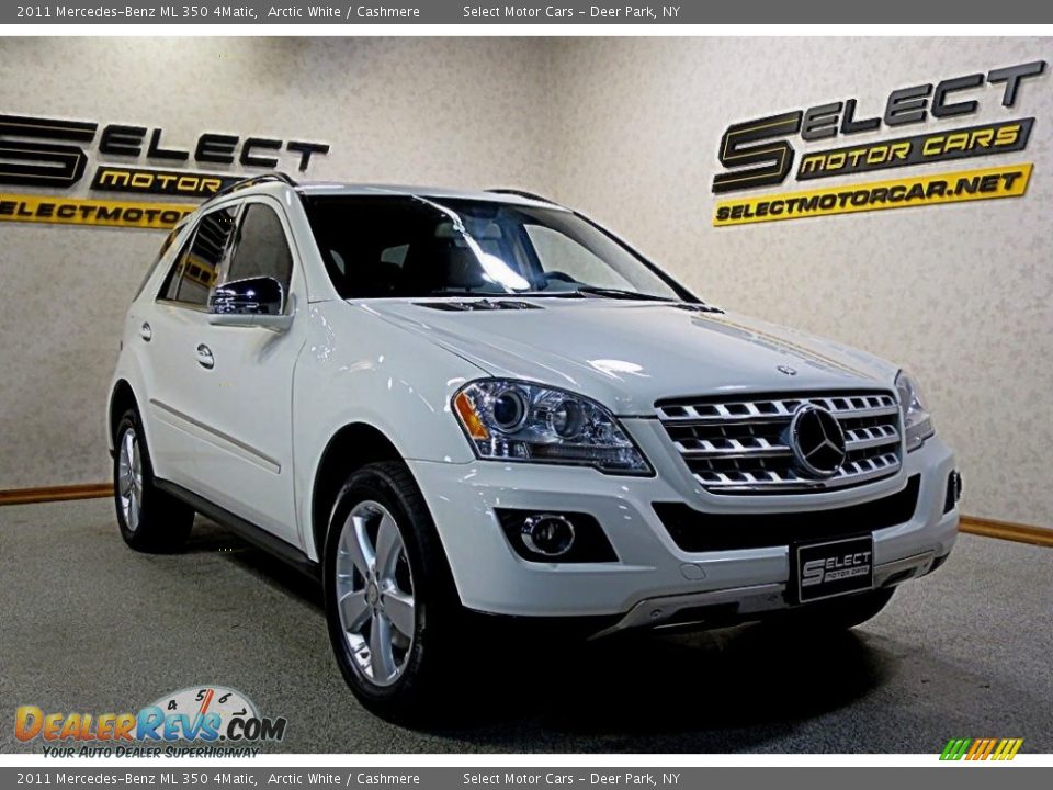 2011 Mercedes-Benz ML 350 4Matic Arctic White / Cashmere Photo #3