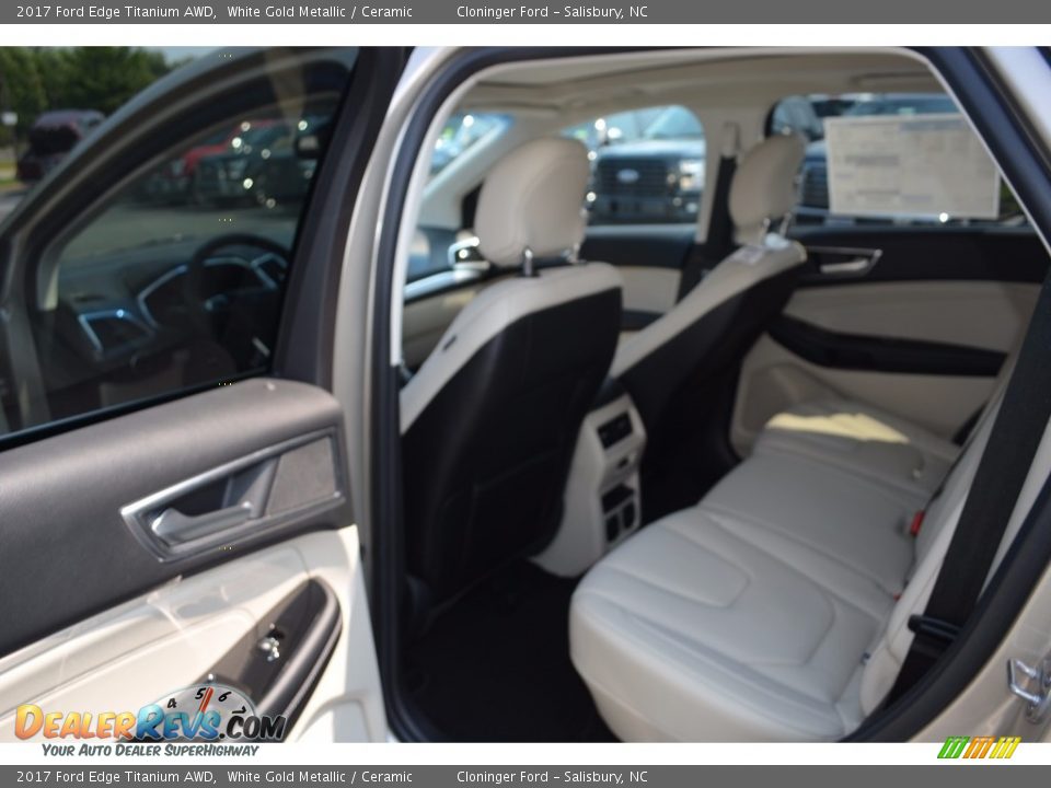 2017 Ford Edge Titanium AWD White Gold Metallic / Ceramic Photo #8