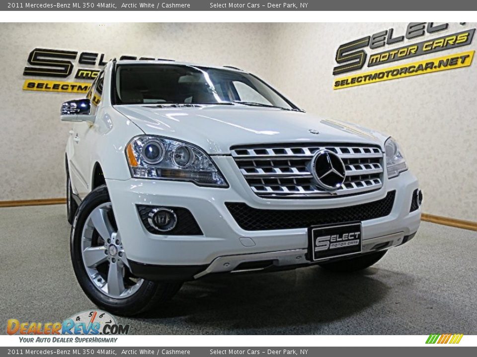 2011 Mercedes-Benz ML 350 4Matic Arctic White / Cashmere Photo #9