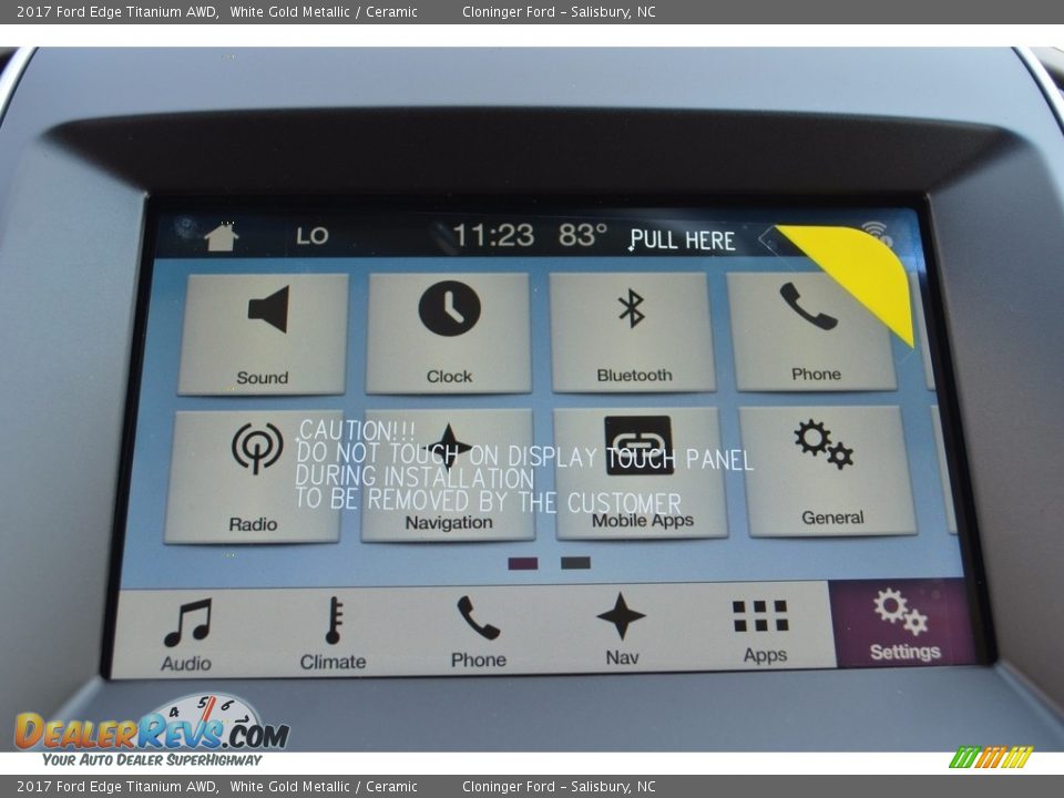 2017 Ford Edge Titanium AWD White Gold Metallic / Ceramic Photo #13