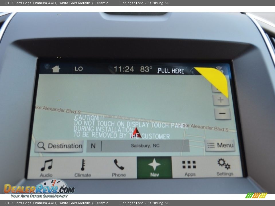 2017 Ford Edge Titanium AWD White Gold Metallic / Ceramic Photo #15
