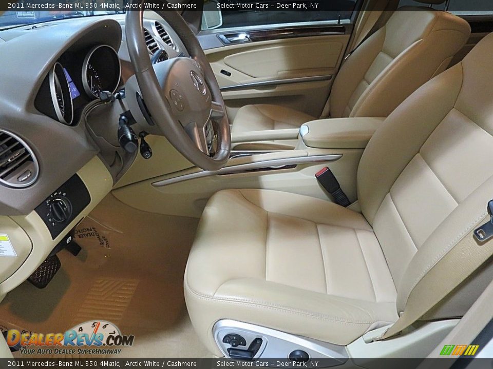 2011 Mercedes-Benz ML 350 4Matic Arctic White / Cashmere Photo #14