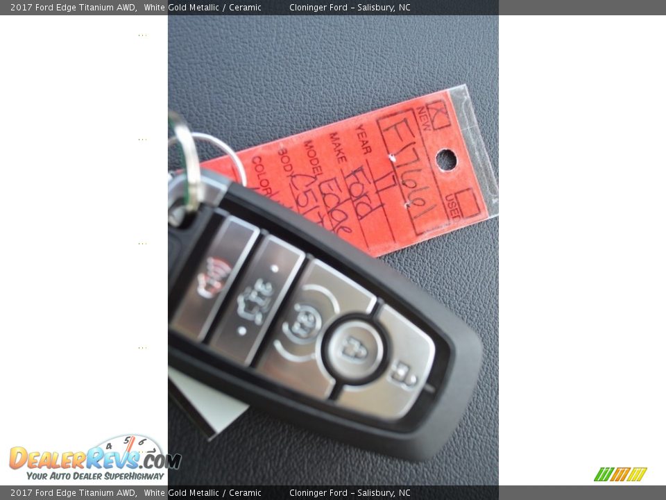 2017 Ford Edge Titanium AWD White Gold Metallic / Ceramic Photo #25