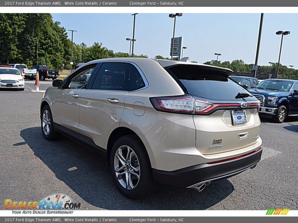 2017 Ford Edge Titanium AWD White Gold Metallic / Ceramic Photo #26