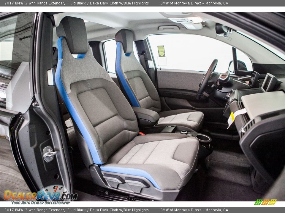 2017 BMW i3 with Range Extender Fluid Black / Deka Dark Cloth w/Blue Highlights Photo #2