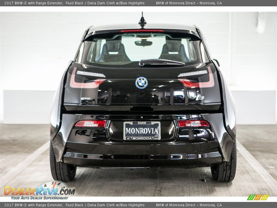 2017 BMW i3 with Range Extender Fluid Black / Deka Dark Cloth w/Blue Highlights Photo #4