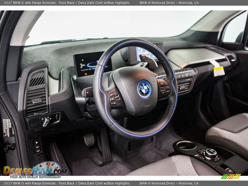 2017 BMW i3 with Range Extender Fluid Black / Deka Dark Cloth w/Blue Highlights Photo #6