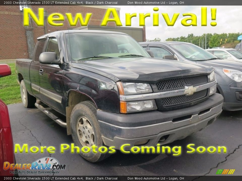 2003 Chevrolet Silverado 1500 LT Extended Cab 4x4 Black / Dark Charcoal Photo #1