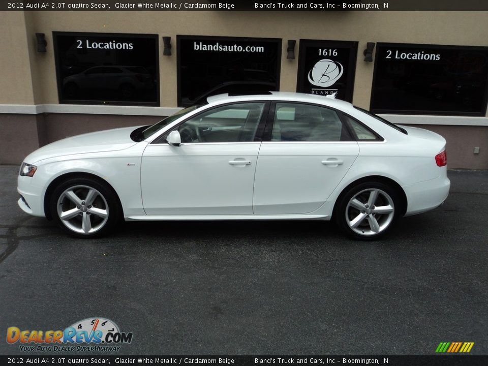 2012 Audi A4 2.0T quattro Sedan Glacier White Metallic / Cardamom Beige Photo #1