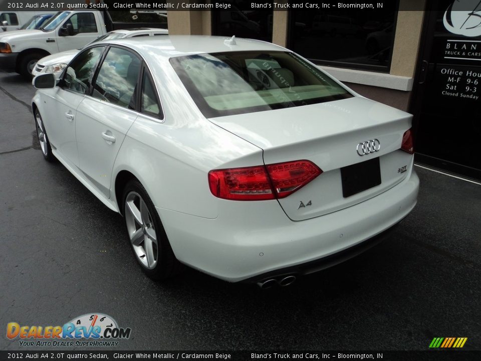 2012 Audi A4 2.0T quattro Sedan Glacier White Metallic / Cardamom Beige Photo #3