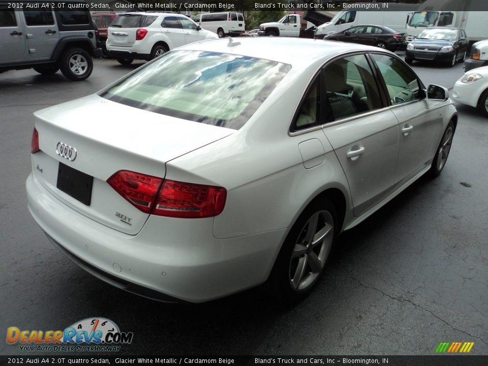 2012 Audi A4 2.0T quattro Sedan Glacier White Metallic / Cardamom Beige Photo #4
