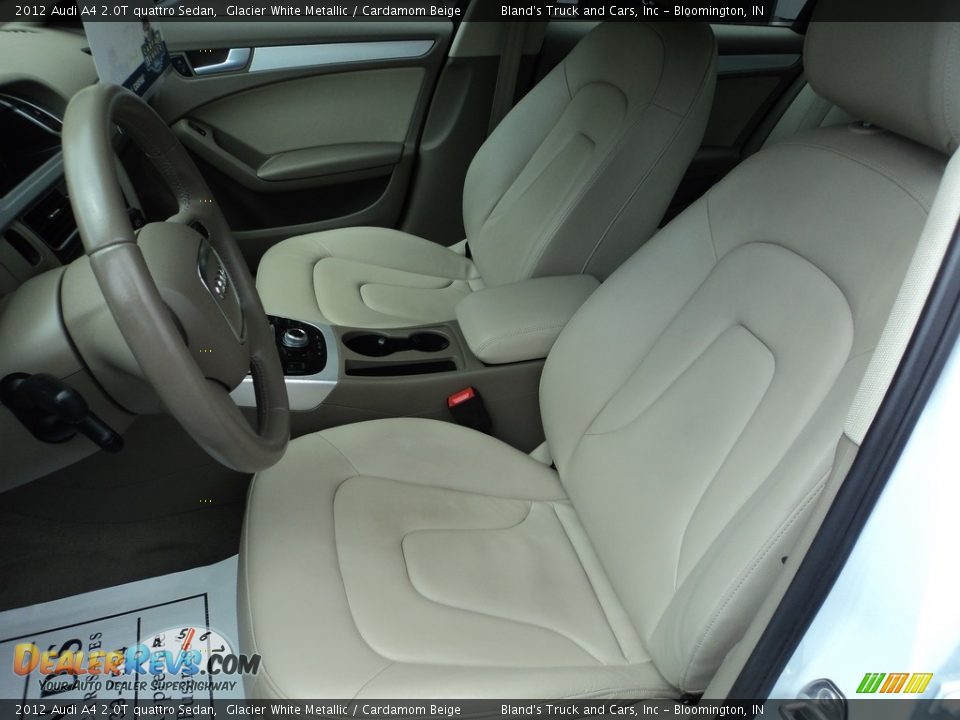 2012 Audi A4 2.0T quattro Sedan Glacier White Metallic / Cardamom Beige Photo #7