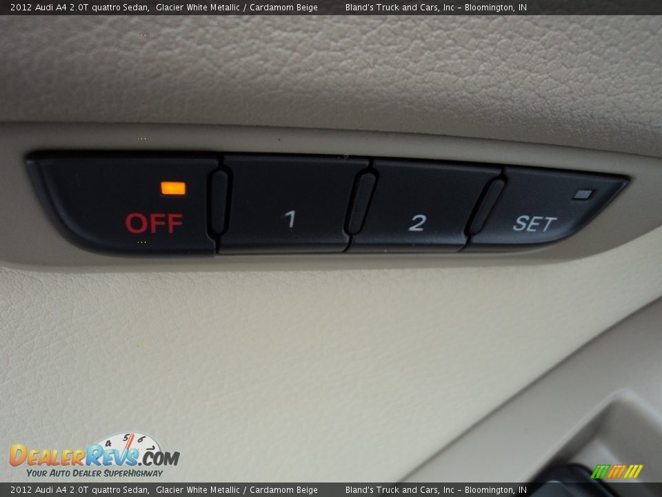 2012 Audi A4 2.0T quattro Sedan Glacier White Metallic / Cardamom Beige Photo #11