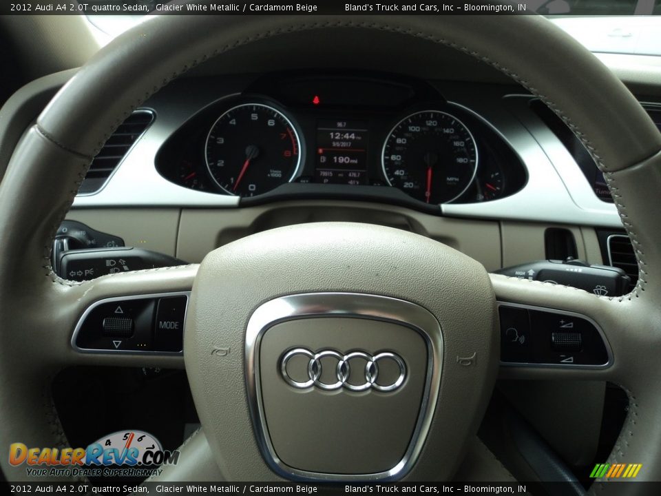 2012 Audi A4 2.0T quattro Sedan Glacier White Metallic / Cardamom Beige Photo #14