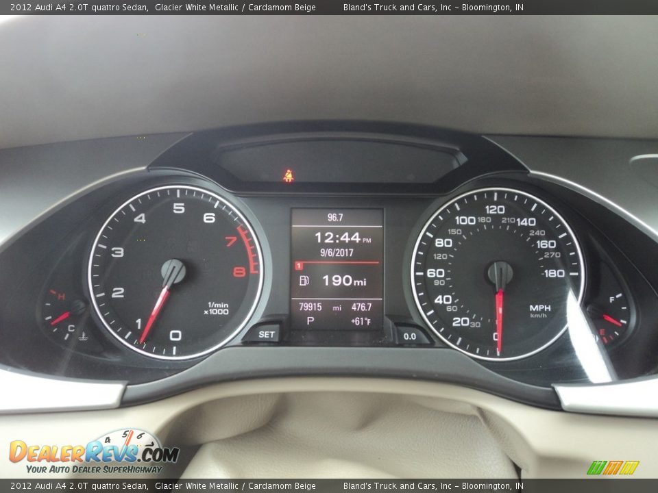 2012 Audi A4 2.0T quattro Sedan Glacier White Metallic / Cardamom Beige Photo #15