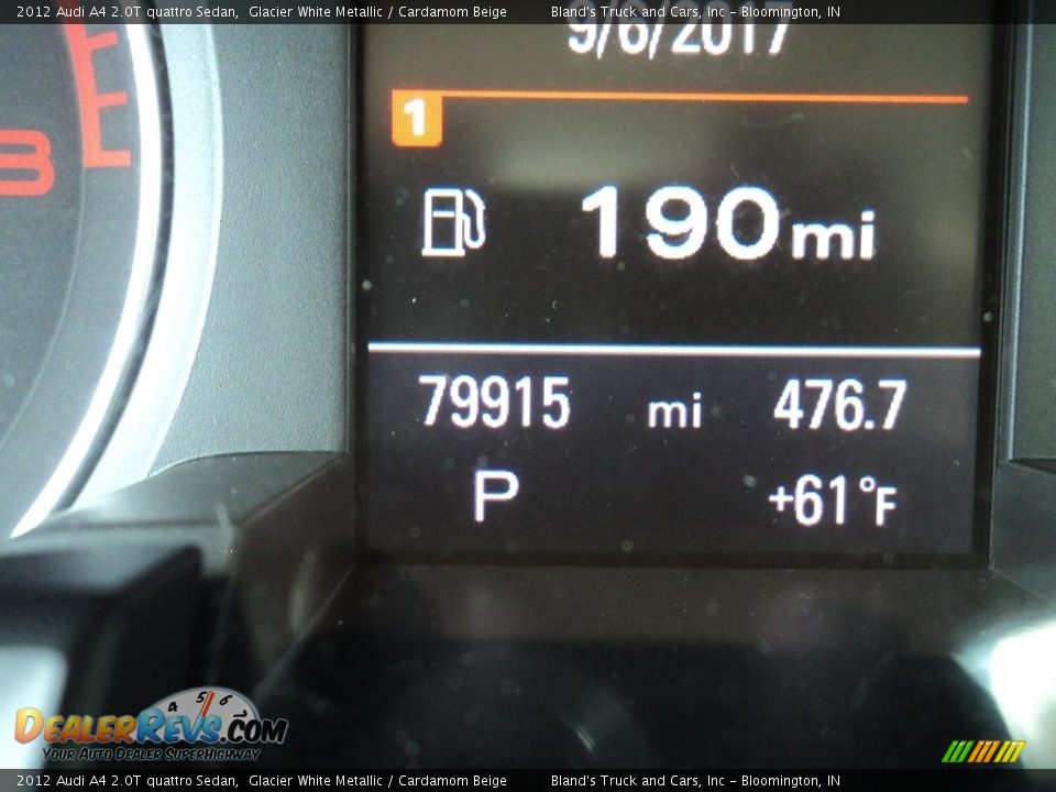 2012 Audi A4 2.0T quattro Sedan Glacier White Metallic / Cardamom Beige Photo #16