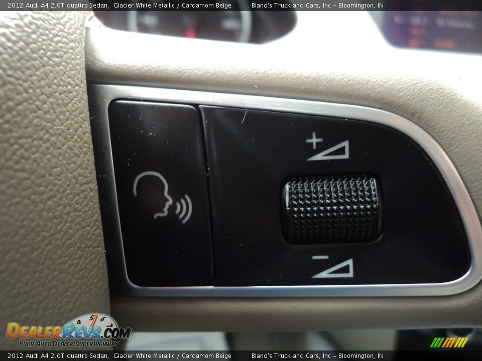 2012 Audi A4 2.0T quattro Sedan Glacier White Metallic / Cardamom Beige Photo #18