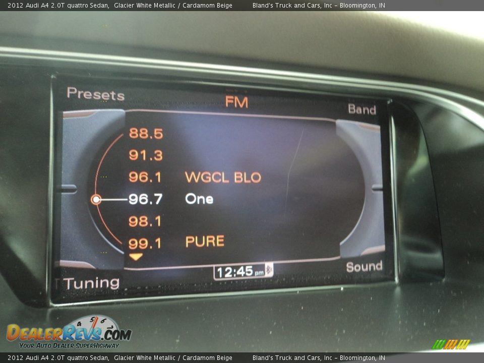 2012 Audi A4 2.0T quattro Sedan Glacier White Metallic / Cardamom Beige Photo #20