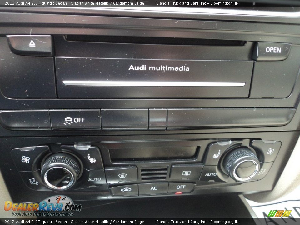 2012 Audi A4 2.0T quattro Sedan Glacier White Metallic / Cardamom Beige Photo #23