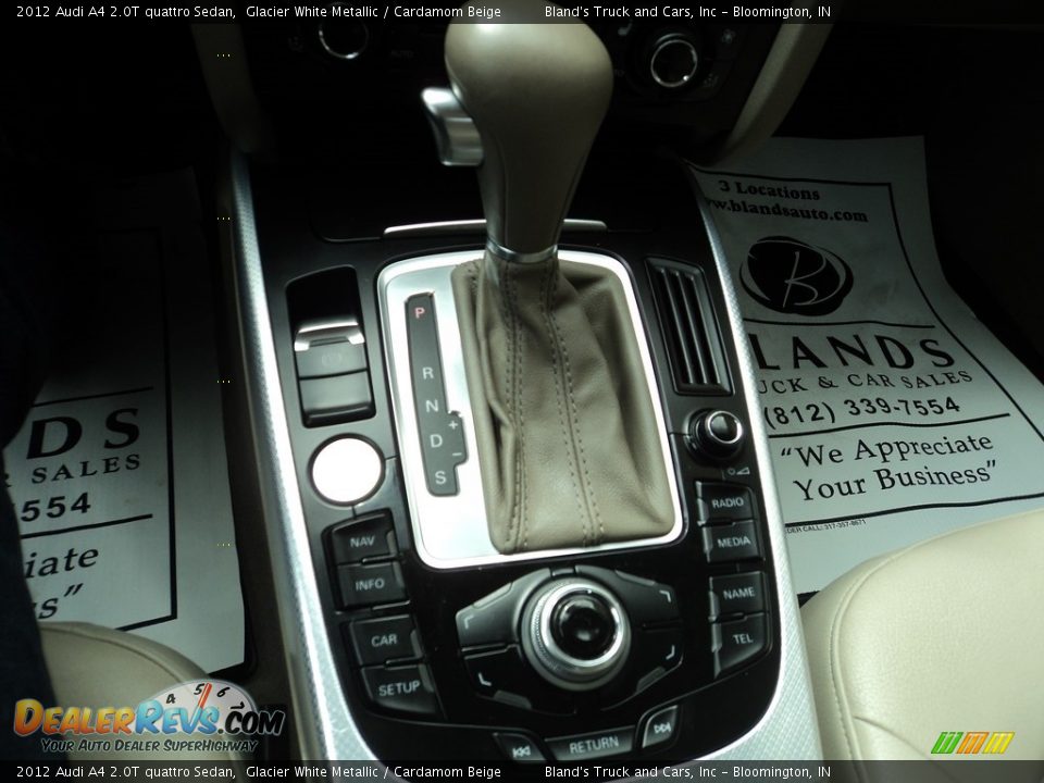 2012 Audi A4 2.0T quattro Sedan Glacier White Metallic / Cardamom Beige Photo #24