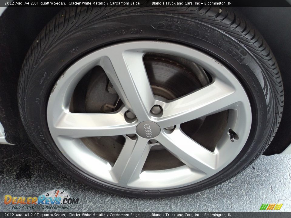 2012 Audi A4 2.0T quattro Sedan Glacier White Metallic / Cardamom Beige Photo #29