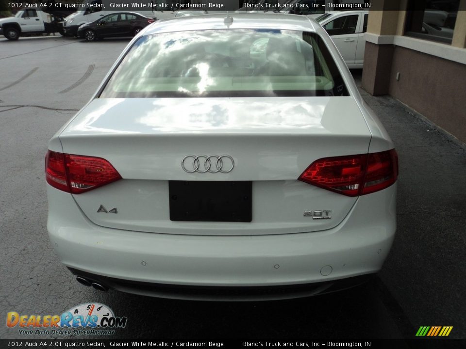 2012 Audi A4 2.0T quattro Sedan Glacier White Metallic / Cardamom Beige Photo #31