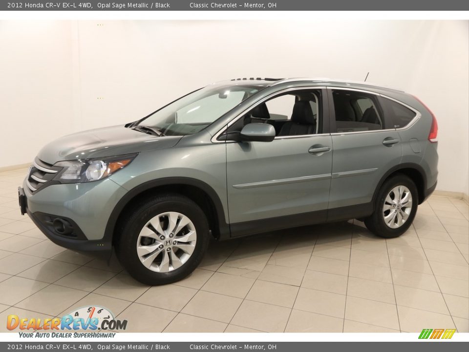 2012 Honda CR-V EX-L 4WD Opal Sage Metallic / Black Photo #3