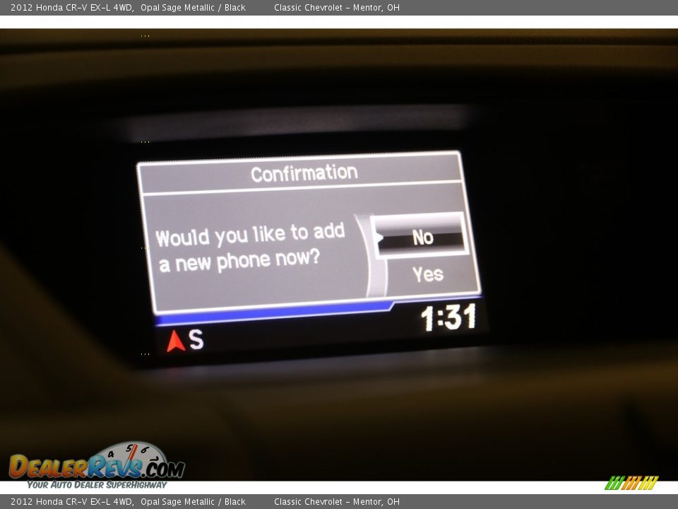 2012 Honda CR-V EX-L 4WD Opal Sage Metallic / Black Photo #9