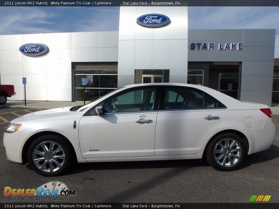 2011 Lincoln MKZ Hybrid White Platinum Tri-Coat / Cashmere Photo #1