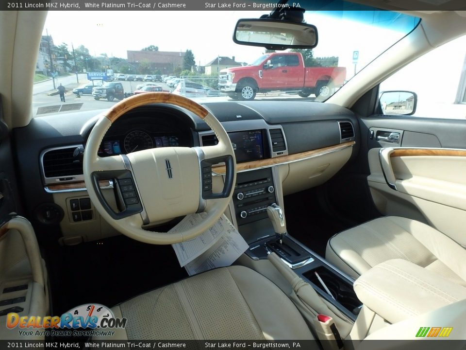 2011 Lincoln MKZ Hybrid White Platinum Tri-Coat / Cashmere Photo #3